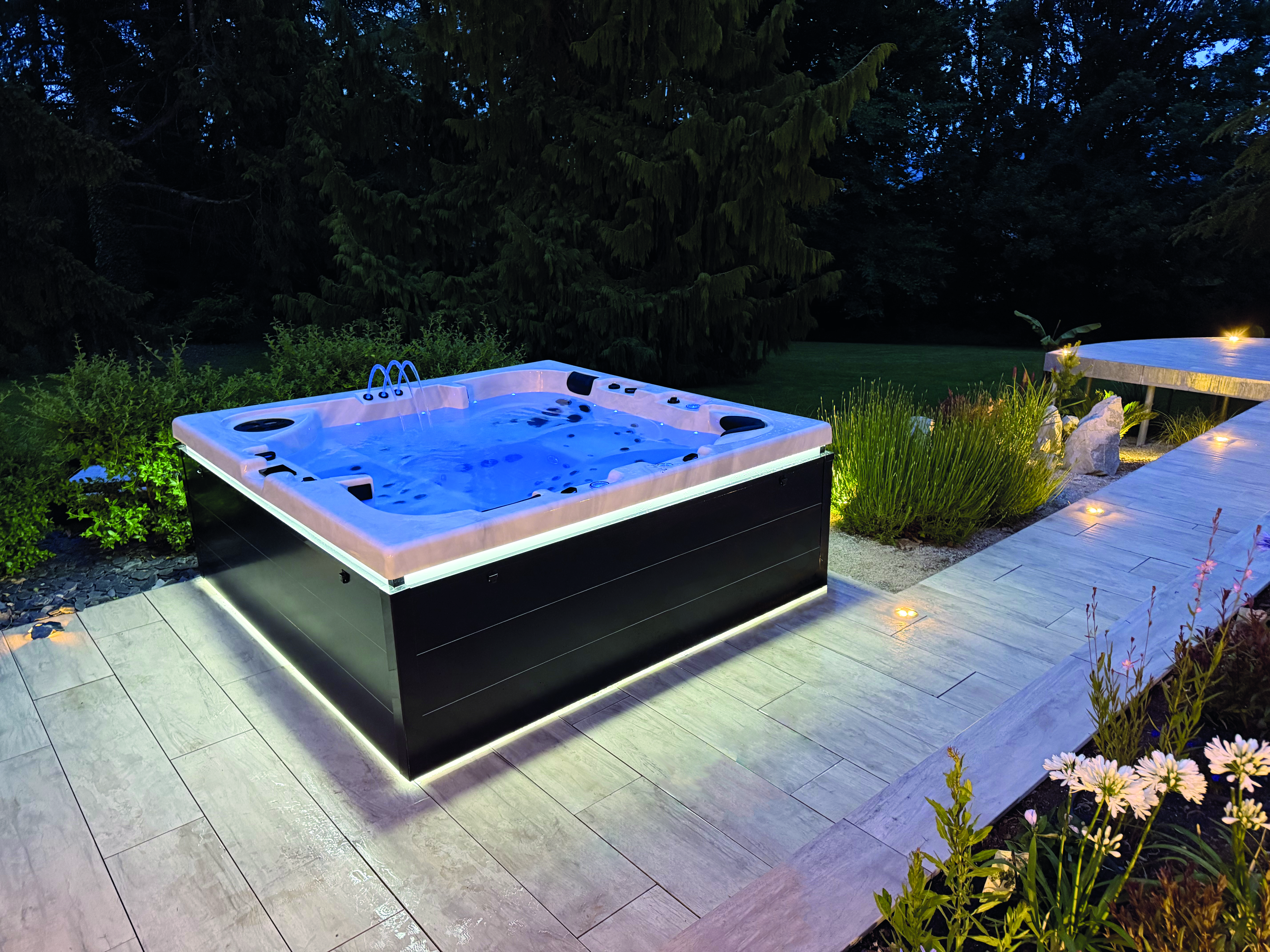 Spa et espace detente amenage